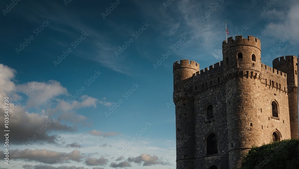 A gentle breeze flows around the archer tower, creating a serene atmosphere A gentle breeze flows around the archer tower, creating a serene atmosphere