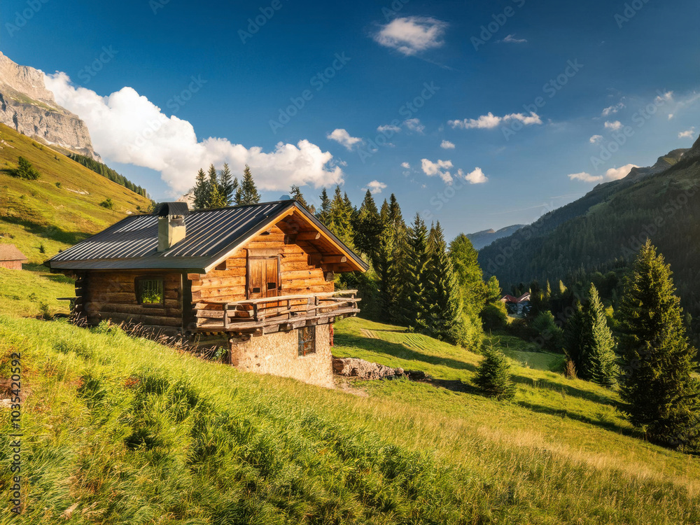 Fototapeta premium mountain lodge