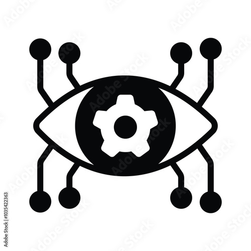 Grab this amazing icon of cybernetics in modern style