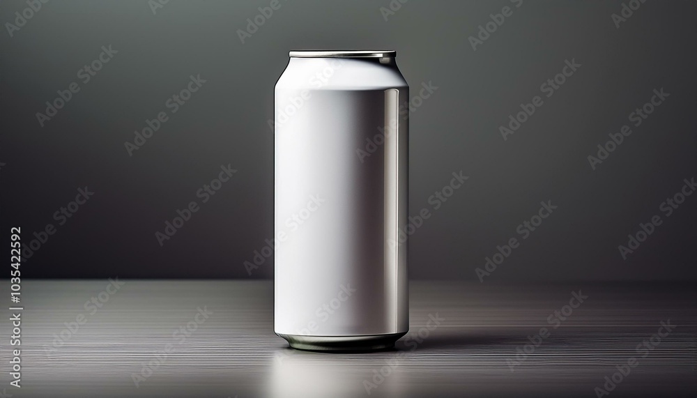 a blank beverage can on a table that can be designed neutral background a blank beverage can on a table that can be designed neutral background