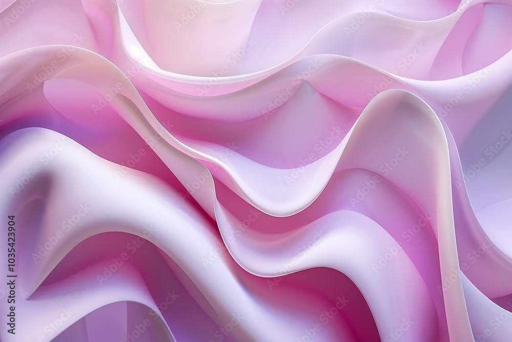 Fototapeta premium 3d wallpaper abstract background business background, Smooth 3D curves with soft, blended gradient tones.