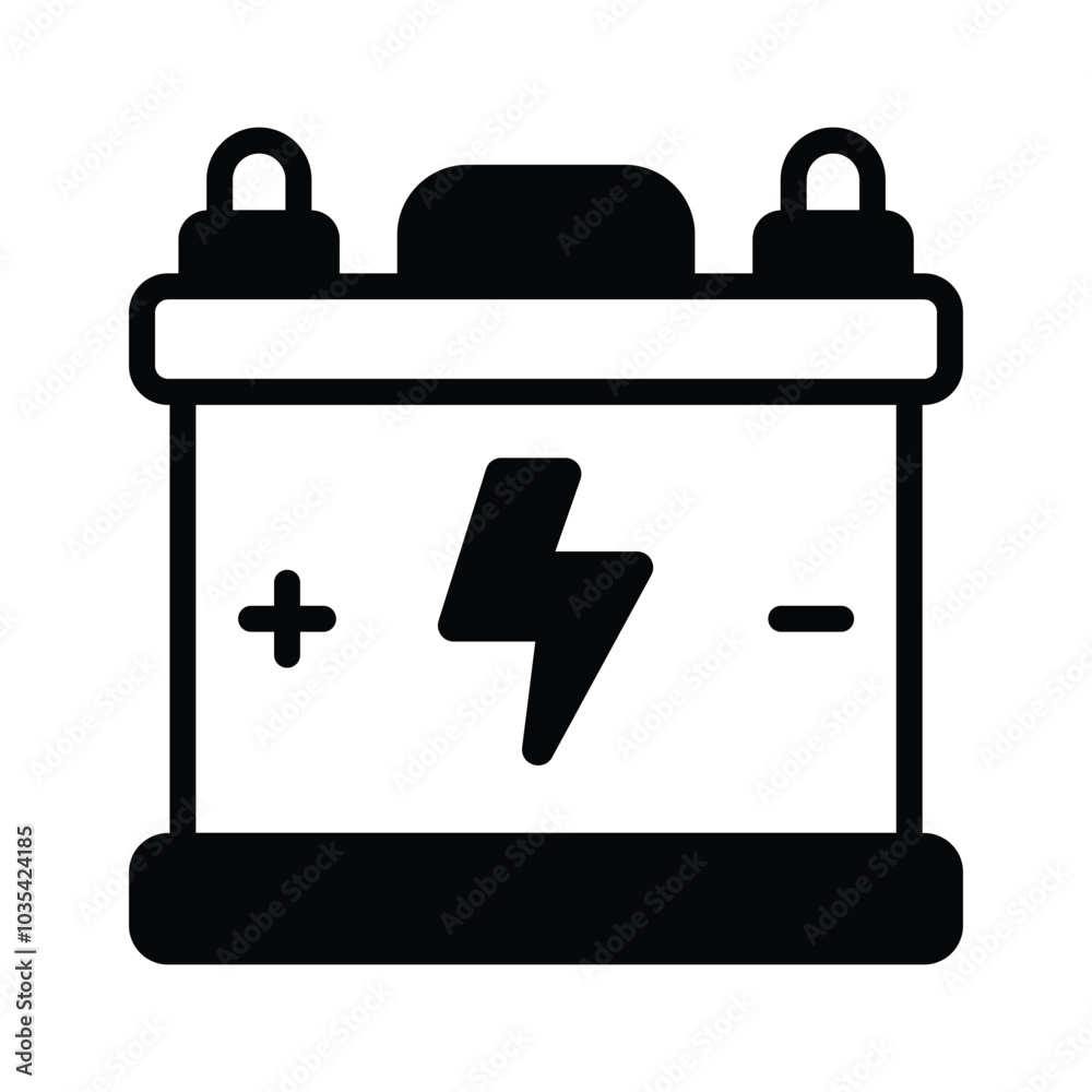 Creatively designed icon of battery in trendy style Creatively designed icon of battery in trendy style