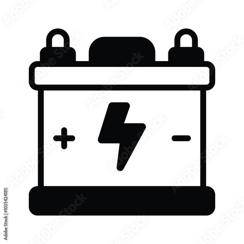 Creatively designed icon of battery in trendy style