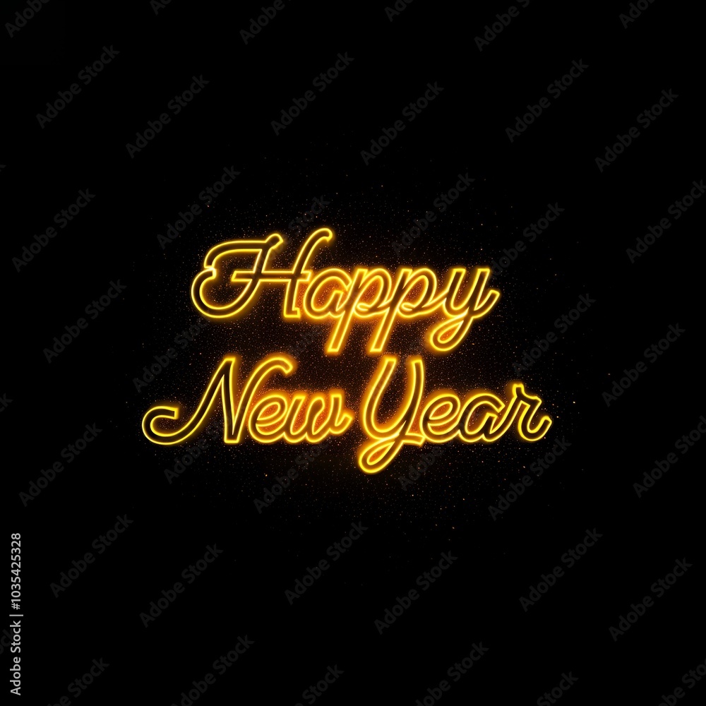 Happy New Year text background Happy New Year text background