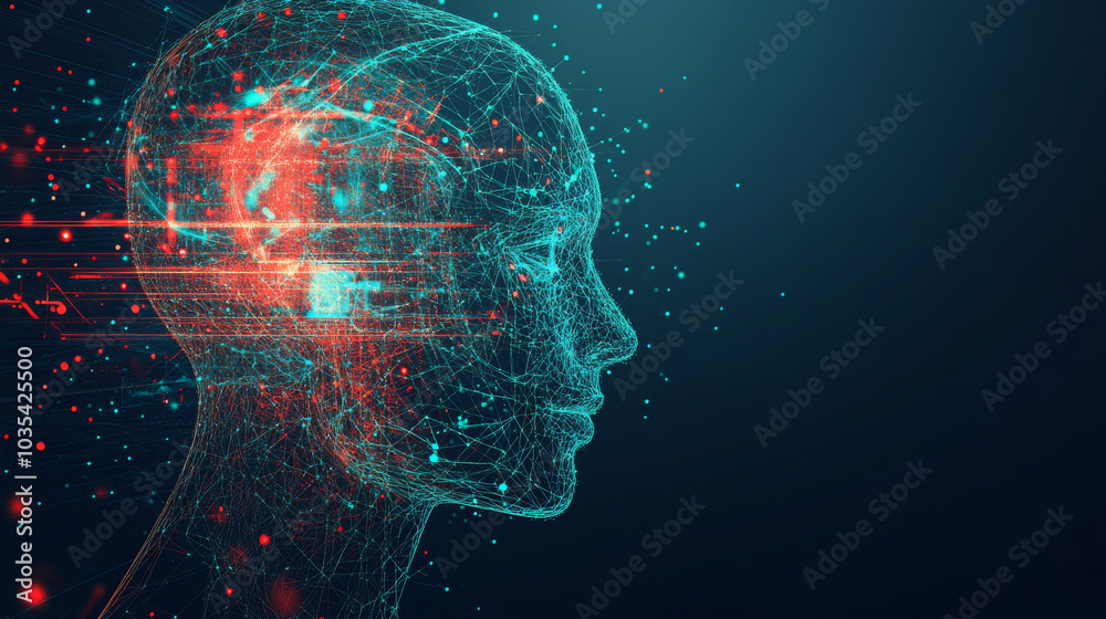 A wide image illustrating the concept of human and technology integration, showcasing digital transformation and artificial intelligence (AI). This design is suitable for banners and advertisements.
A wide image illustrating the concept of human and technology integration, showcasing digital transformation and artificial intelligence (AI). This design is suitable for banners and advertisements.