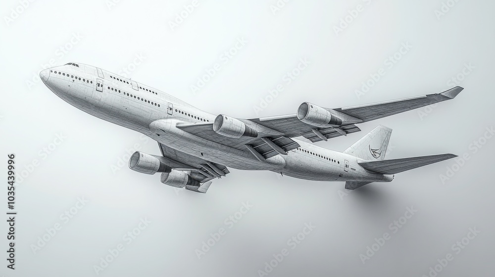 Commercial Airplane Ascending Isolated on White Background for Aviation and Travel Related Usages Commercial Airplane Ascending Isolated on White Background for Aviation and Travel Related Usages