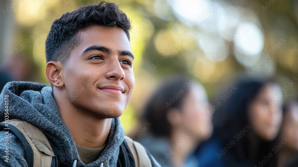 A close-up of a veteran student participating in a campus organization, showcasing leadership and engagement in the school community A close-up of a veteran student participating in a campus organization, showcasing leadership and engagement in the school community
