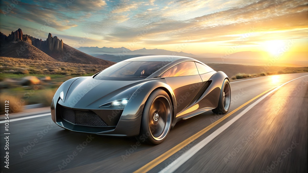 Fototapeta premium design of modern a car runing on the road
