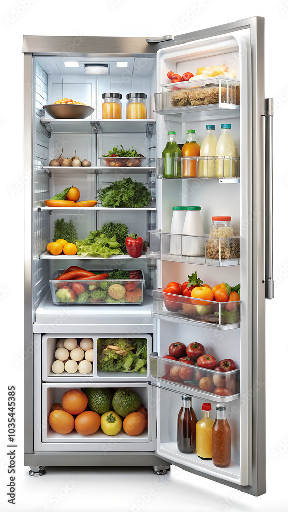 fridge with fruits fridge with fruits