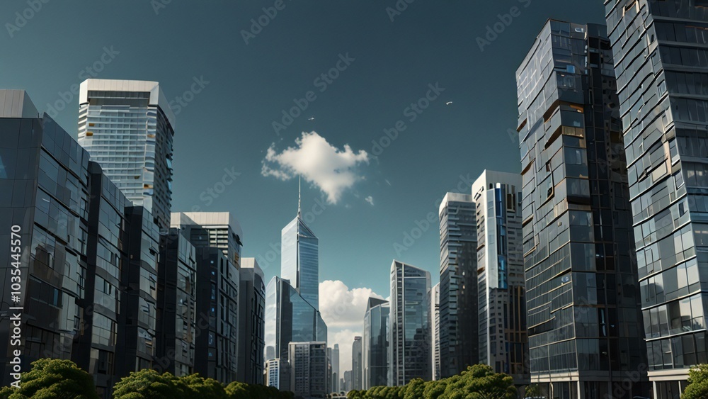 Obraz premium city skyscrapers