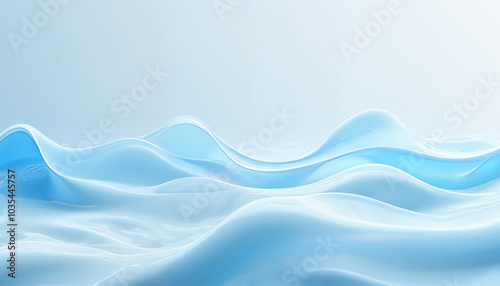 background dynamic soft blue abstract with smooth lines for banner or postcard, Al Generation