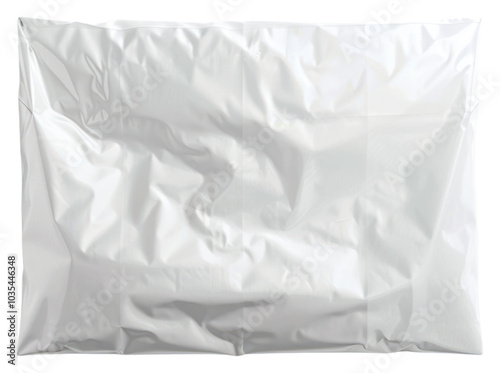 PNG White plastic mail bag mockup cushion pillow diaper.