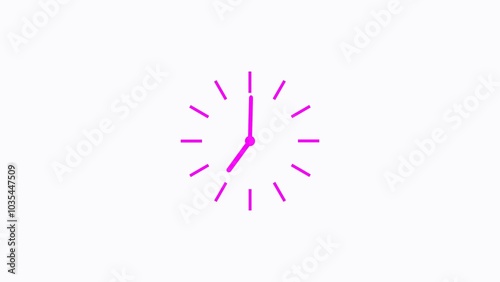 wall clock designed with simple details. Clock icon, minimal style. arrow show6 hr. from number 12 to 6. Timer, clock, stopwatch isolated vector icon.  photo