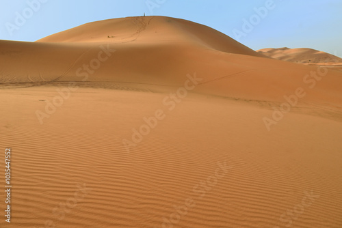 Fototapeta Naklejka Na Ścianę i Meble -  SAND DUNES AROUND MERZOUGA OASIS IN MOROCCO