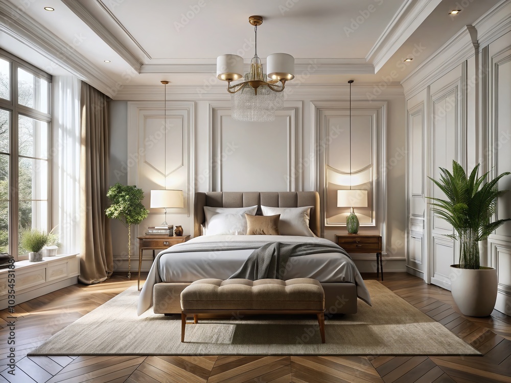 Luxurious Earth Tones in a White Bedroom Interior Design for Modern Living Spaces Luxurious Earth Tones in a White Bedroom Interior Design for Modern Living Spaces