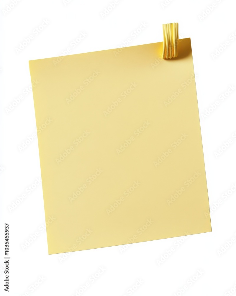 Yellow Post It Note. 3D Render of Sticky Note Paper in Yellow Color Yellow Post It Note. 3D Render of Sticky Note Paper in Yellow Color