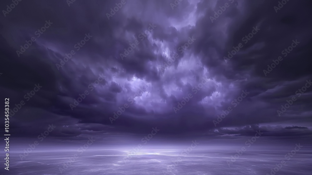 Fototapeta premium Lightning's abstract streaks light up the sky. Thunder rolls, signaling the storm's intensity.