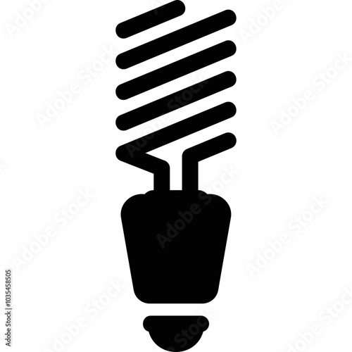 Simple vector icon fluorescent lamp