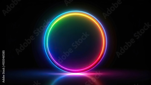 abstract black background with colorful circle Aerial