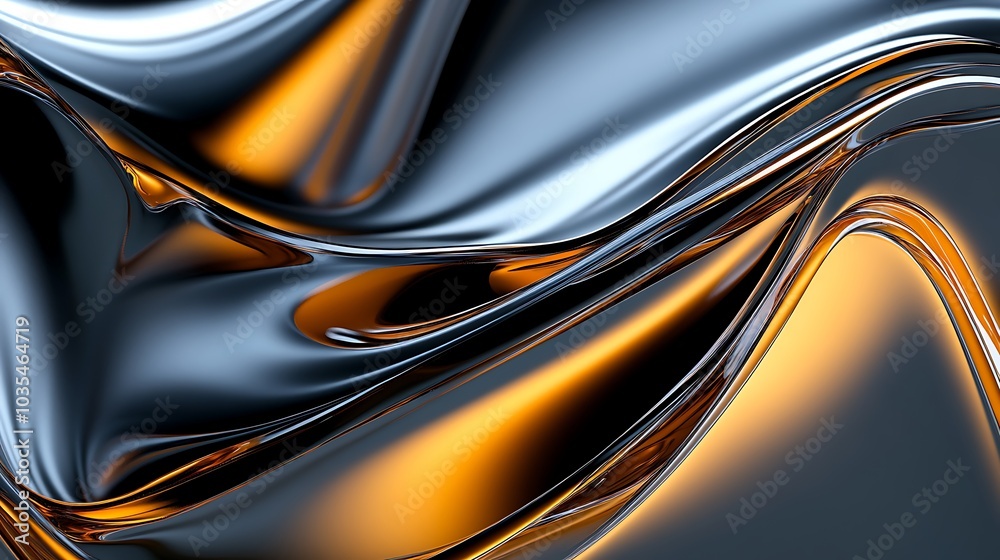 Abstract Metallic Swirls Gold and Grey Liquid Texture Abstract Metallic Swirls Gold and Grey Liquid Texture