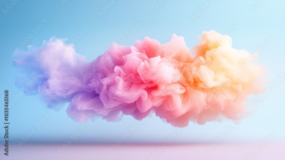Fototapeta premium Ethereal pastel cloud formation in soft hues