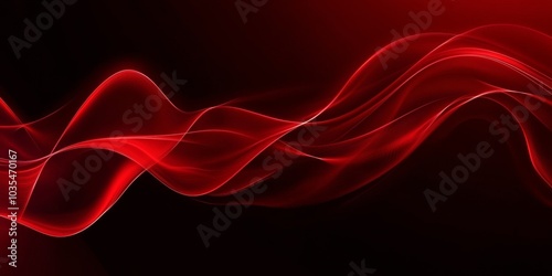 A background with a flowing red wave pattern, a modern and sleek design with space for text 