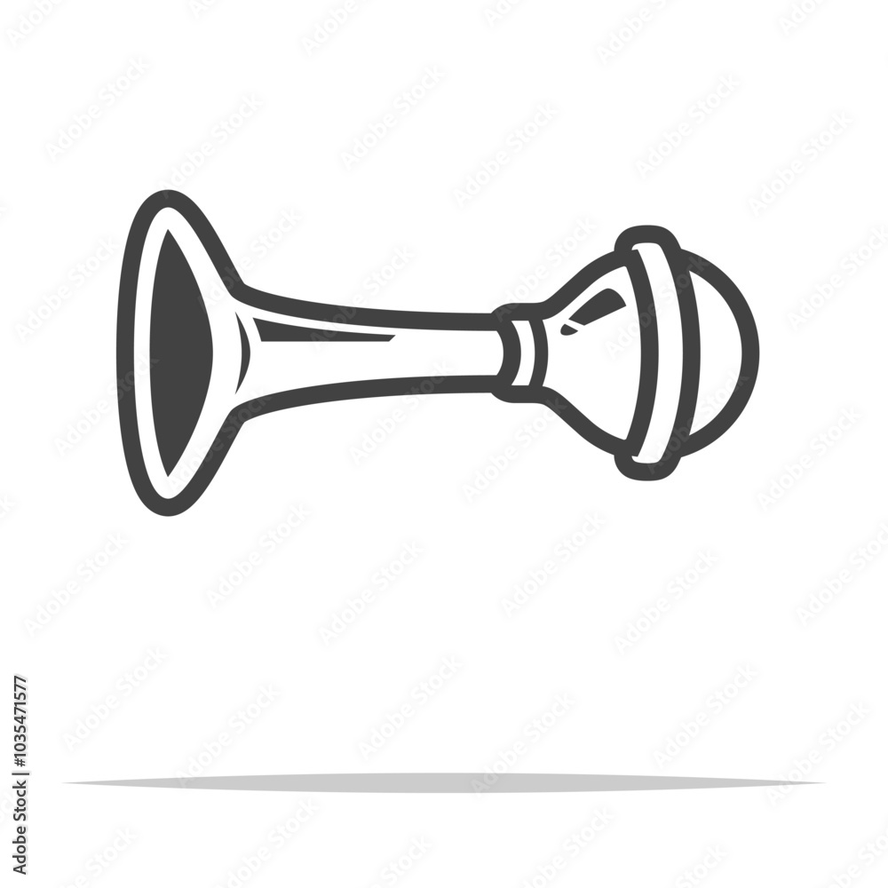 Bulb horn outline icon transparent vector isolated Bulb horn outline icon transparent vector isolated