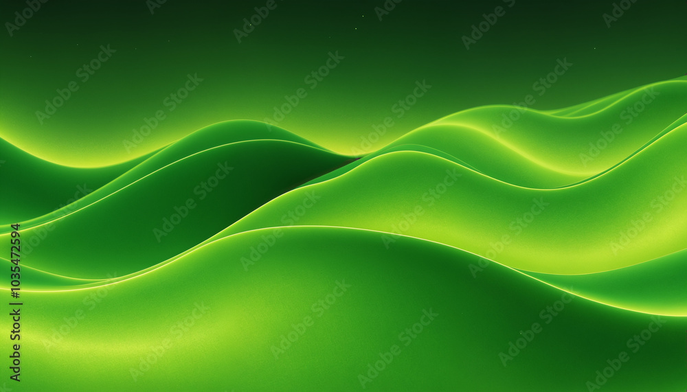 Abstract green waves create a serene and tranquil atmosphere, suitable for modern art projects, nature-themed designs, or eco-friendly promotional materials. Abstract green waves create a serene and tranquil atmosphere, suitable for modern art projects, nature-themed designs, or eco-friendly promotional materials.