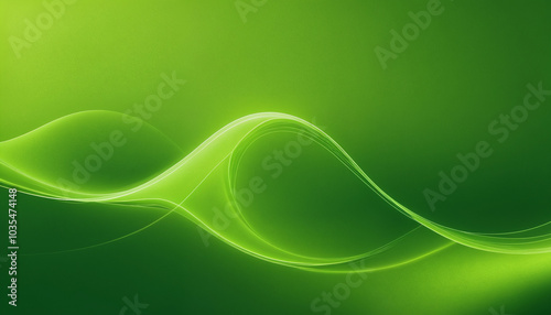 An abstract green wave design symbolizing freshness and tranquility, perfect for backgrounds, digital compositions, or eco-themed events. photo