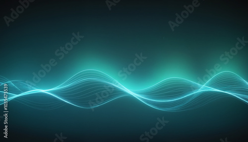 An abstract digital composition featuring glowing blue waves, ideal for technology themes, modern design projects, or backgrounds for digital content.