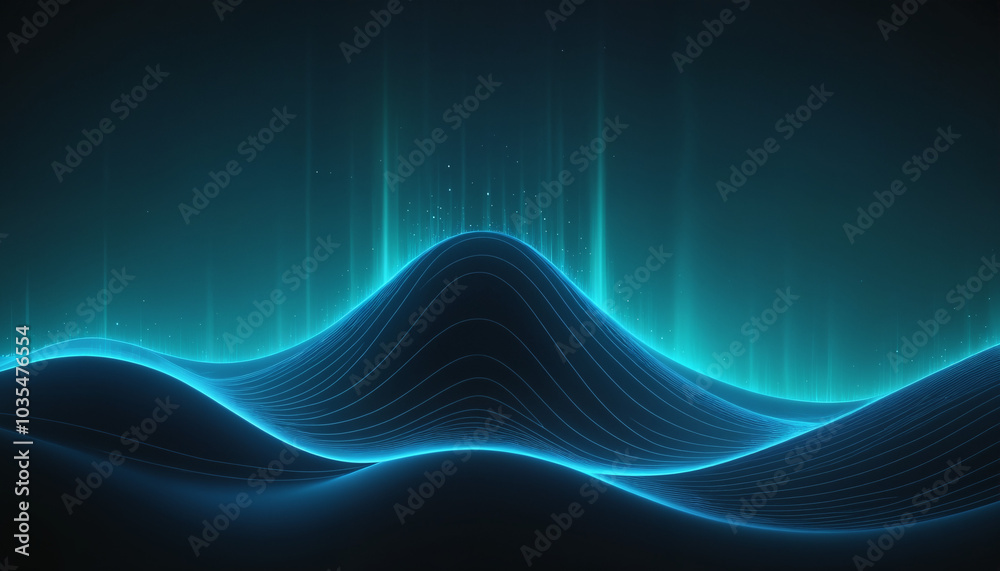 A captivating abstract digital landscape depicting glowing waves in blue tones, ideal for technology themes or modern design projects. A captivating abstract digital landscape depicting glowing waves in blue tones, ideal for technology themes or modern design projects.