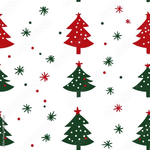 Holiday repetitive tile patterns for wrapping paper for Gift box