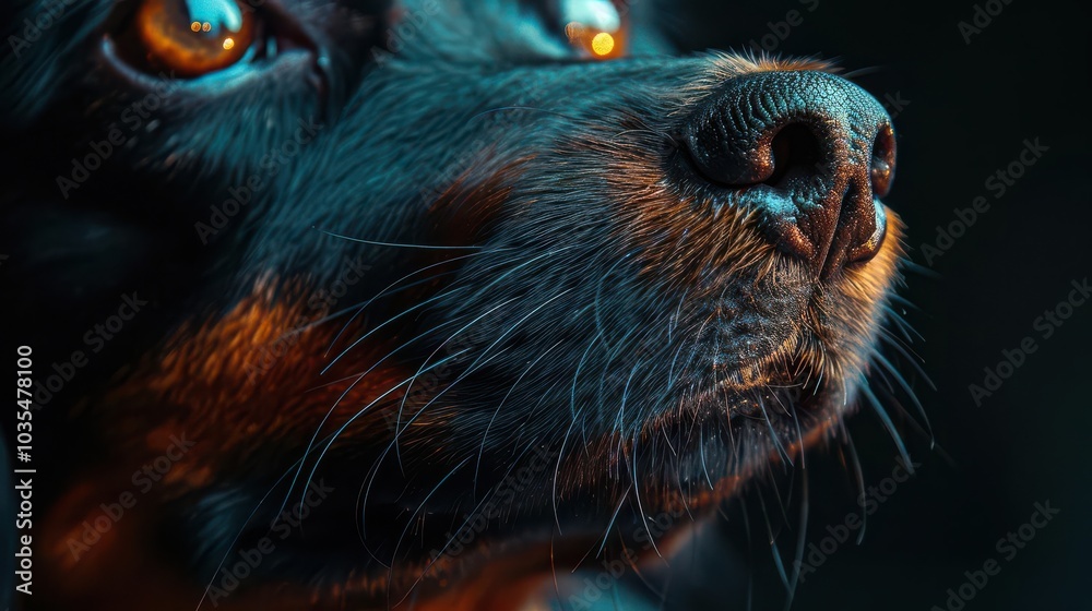 Dog's health monitoring with digital sensors intricate details sharp reflections vibrant colors hyper-realistic stunning clarity Dog's health monitoring with digital sensors intricate details sharp reflections vibrant colors hyper-realistic stunning clarity