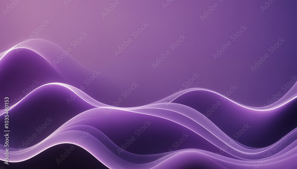 Fototapeta premium An abstract composition featuring smooth purple waves, ideal for modern designs, backgrounds, and creative projects.