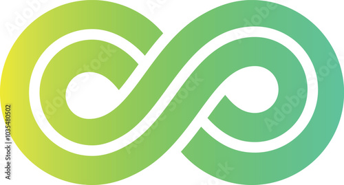 A green and white logo with a large circle and a smaller circle inside it