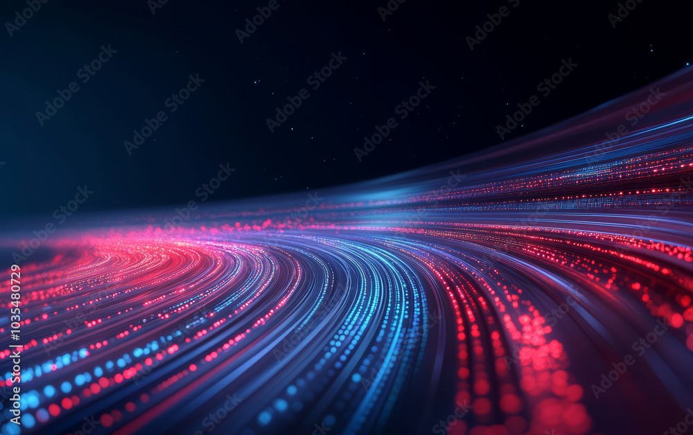 The background of future technology made up of particle elements and rays The background of future technology made up of particle elements and rays