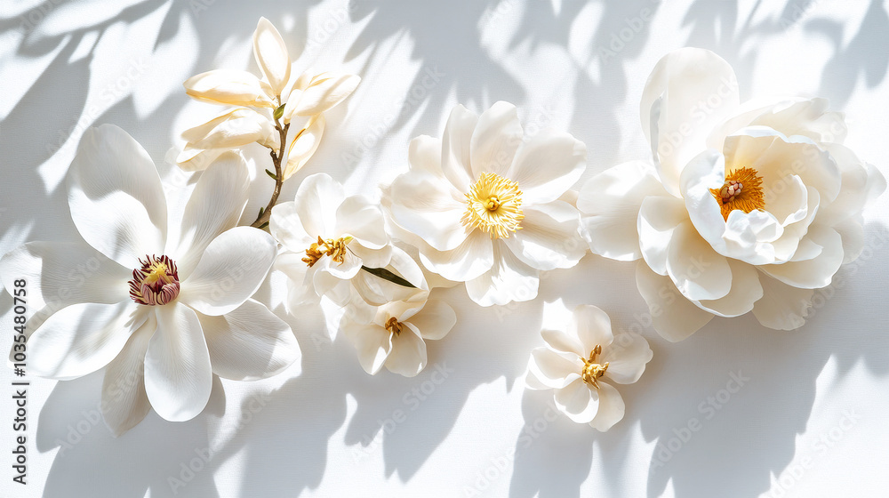 white magnolia flower aesthetic background white magnolia flower aesthetic background