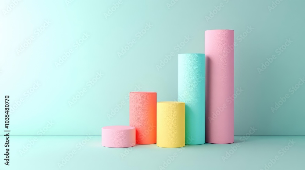 Colorful Bar Graph Representing Business Growth Trends Colorful Bar Graph Representing Business Growth Trends