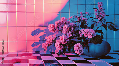 Y2k fashion flowers scene