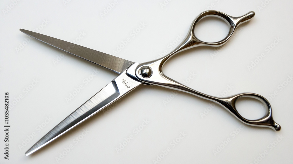 Professional Hairdressing Scissors Isolated on White Background Professional Hairdressing Scissors Isolated on White Background