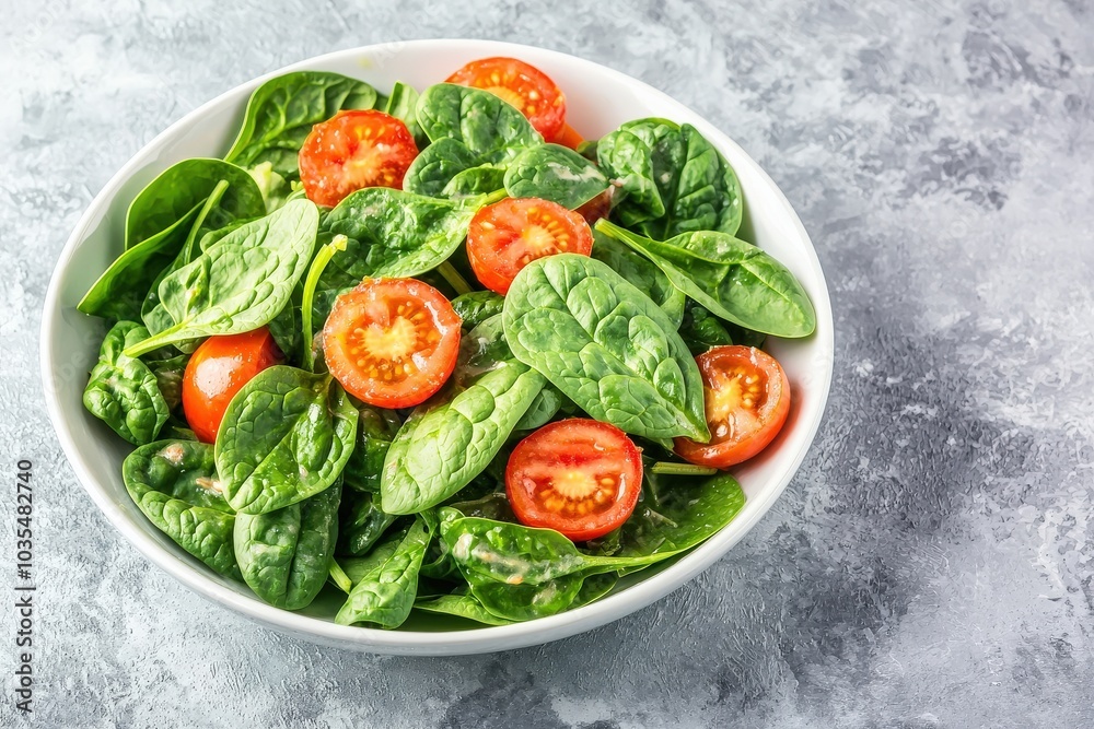 Fresh Spinach and Tomato Salad A Healthy and Delicious Choice for Your Next Meal or Snack Packed with Nutrients and Flavor Fresh Spinach and Tomato Salad A Healthy and Delicious Choice for Your Next Meal or Snack Packed with Nutrients and Flavor