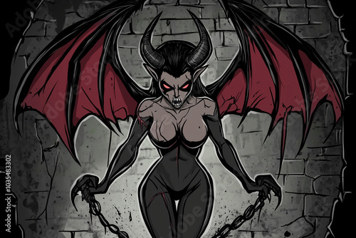 demonic succubus harpy grim dark fantasy monster