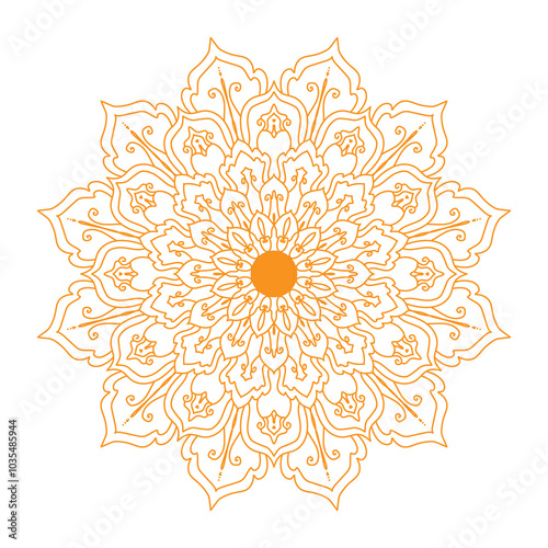 abstract floral mandala ornament