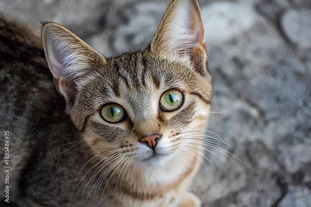 close up portrait of a striped tabby cat green eyes pets close up portrait of a striped tabby cat green eyes pets