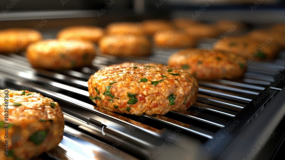 Grilled veggie burgers on a barbecue grill, close-up shot, perfect for healthy eating and plant-based recipes. Grilled veggie burgers on a barbecue grill, close-up shot, perfect for healthy eating and plant-based recipes.