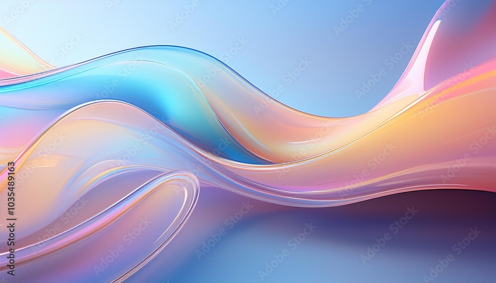 Wavy Glass Shapes Background Wavy Glass Shapes Background