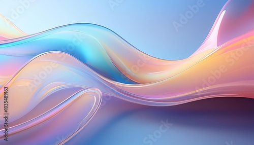 Wallpaper Mural Wavy Glass Shapes Background Torontodigital.ca