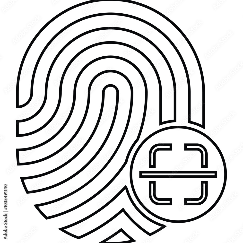 Biometric, fingerprint, identification icon Biometric, fingerprint, identification icon