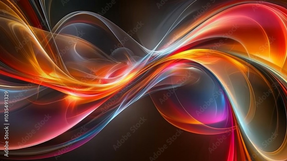 Naklejka premium Abstract background with flowing, vibrant colors in a wave pattern.