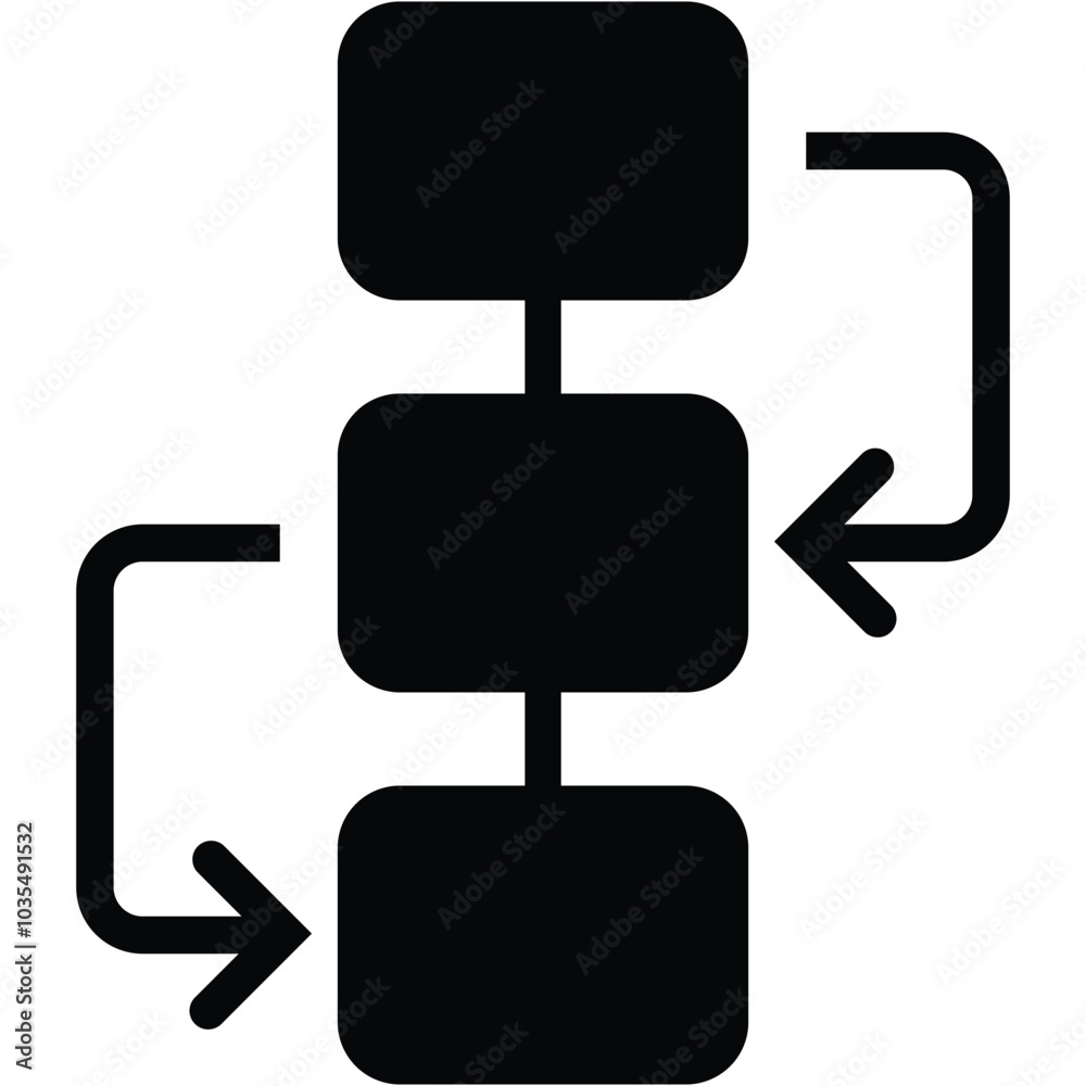 Diagram, flowchart, management icon
